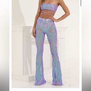 NWOT Purple Sequin Two Piece.